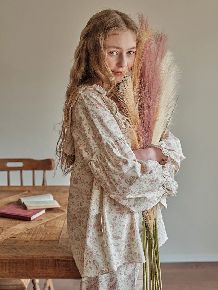 Whispering Woodland Cotton Pajama Set