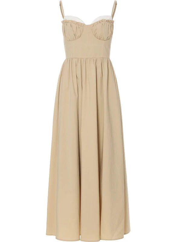 Amelia's Dreamy Beige Cottage Dress