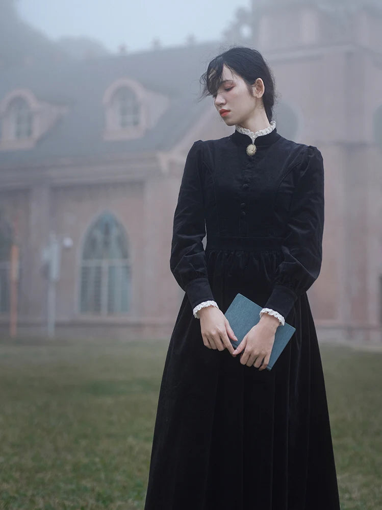 Enchanted Velvet Corduroy Victorian Dress