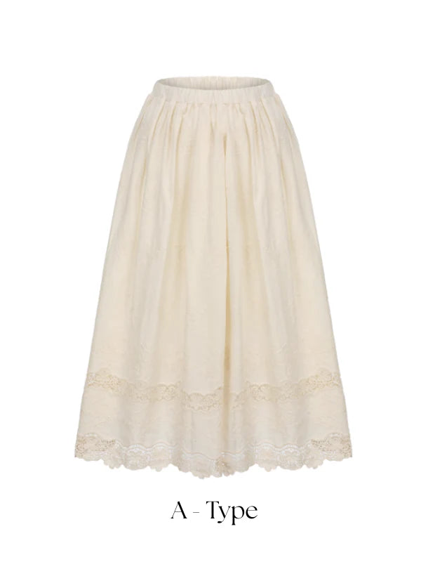 Lace Garden Cotton Petticoat Skirt