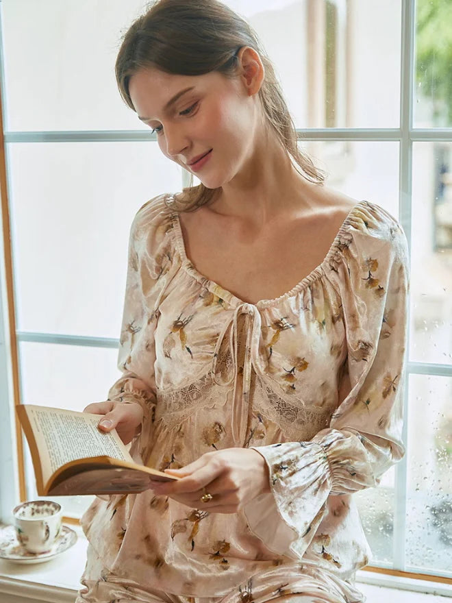 Dreamy Floral Velvet Loungewear Set