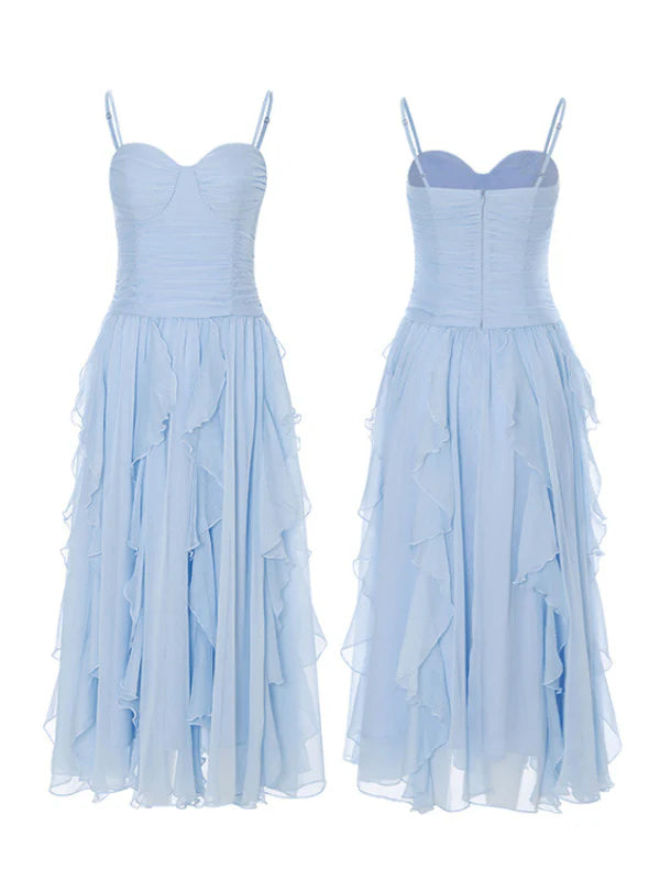 Fairy Whispers Light Blue Ruffle Dress