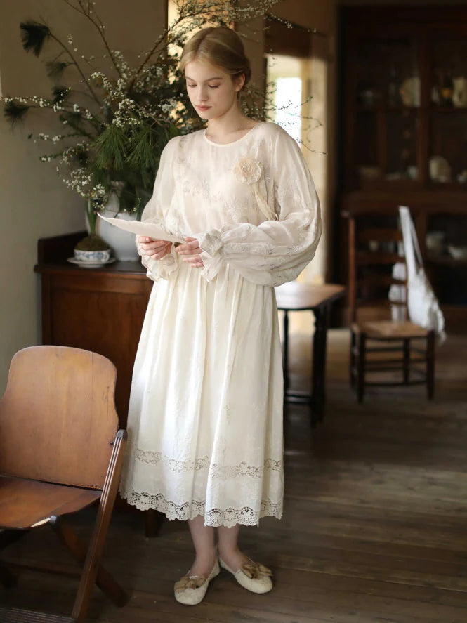 Lace Garden Cotton Petticoat Skirt