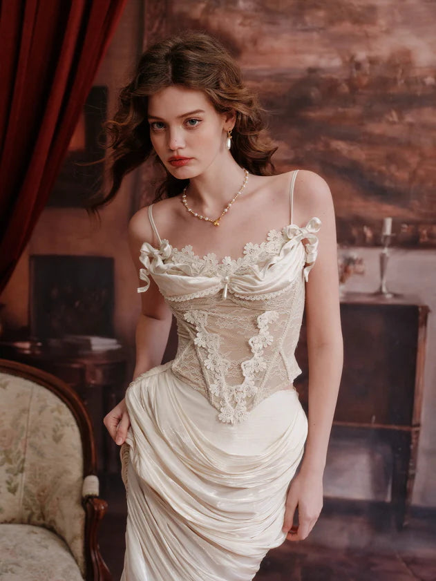 Ivory Lace Bloom Camisole Top