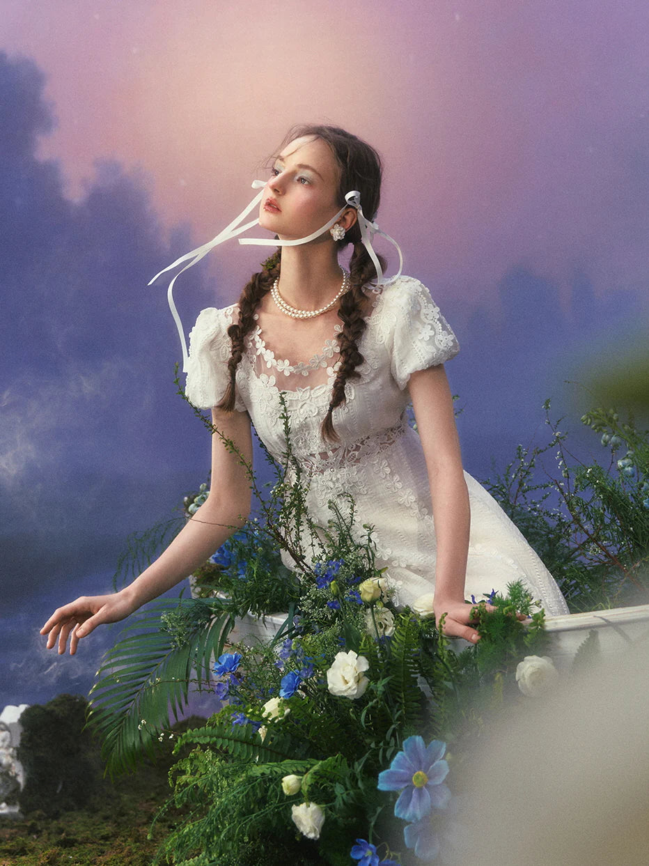 Royal Court Lace Cutout Gown