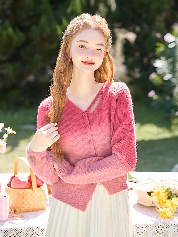 Blush Ombre Cozy Knit Cardigan