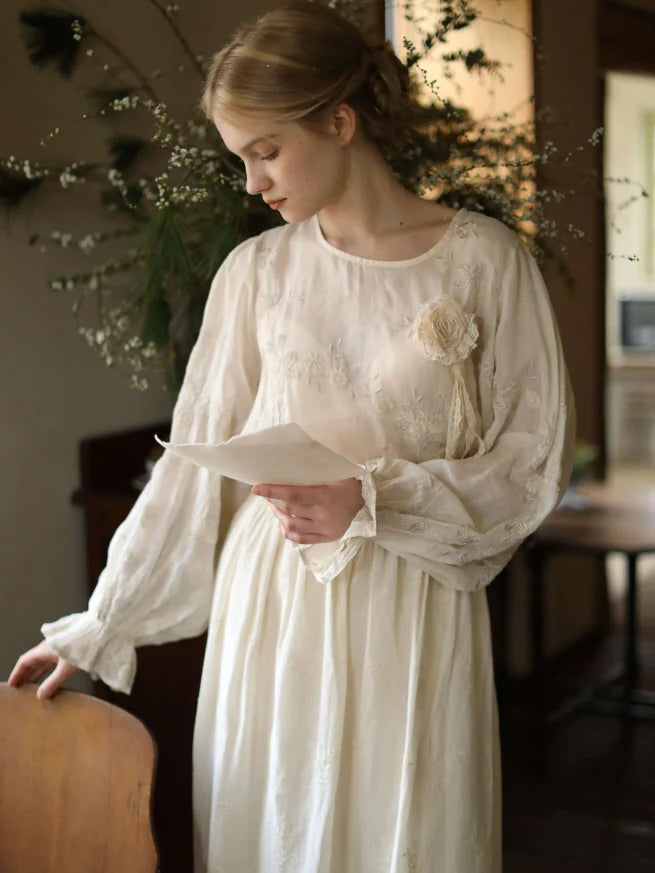 Moonlit Garden Embroidered Blouse