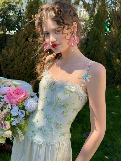 Floral Embroidered Garden Corset
