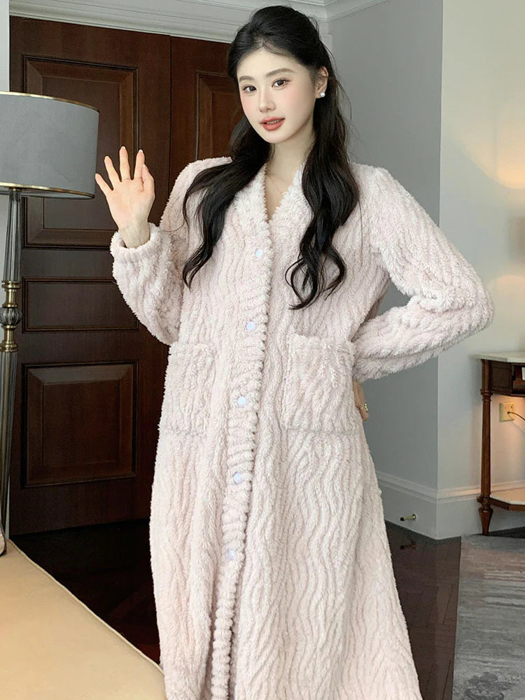 Romantic Velvet Winter Robe