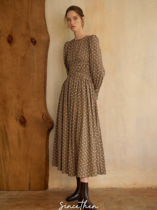 Autumn Melody Floral Dress