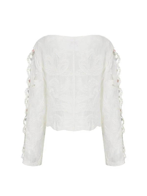Whispering Bloom Embroidered Blouse