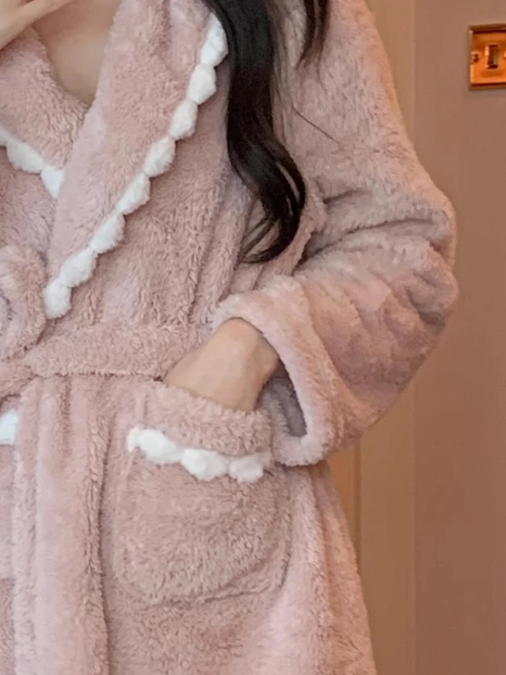 Pom Pom Velvet Winter Robe