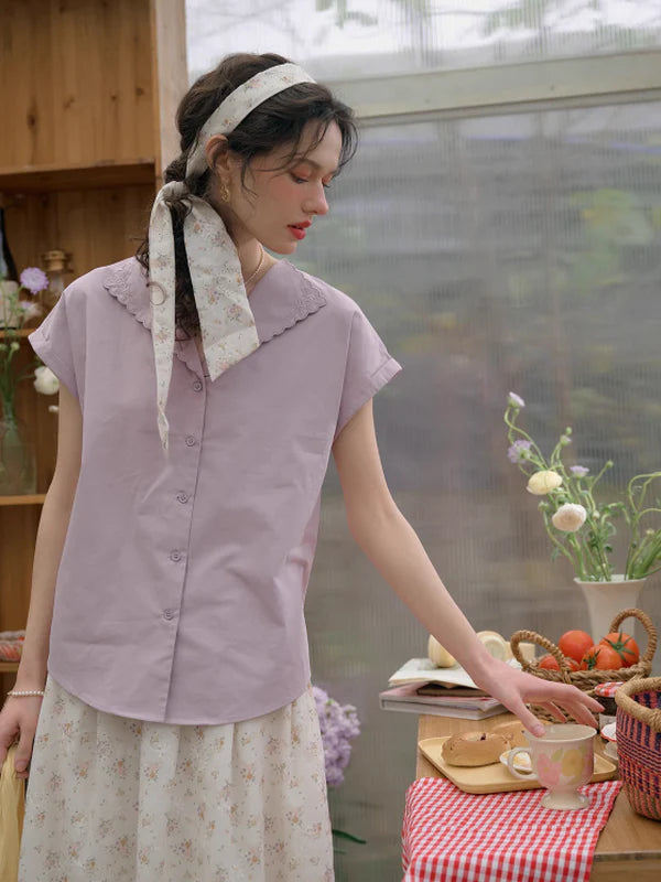 Lily's Summer Breeze Lavender Blouse