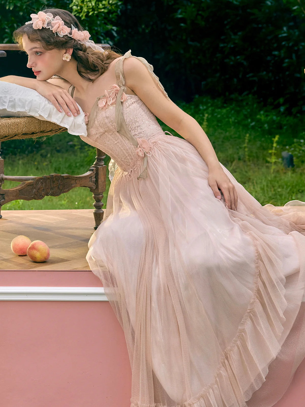 Royal Princess Pink Aesthetic Dress