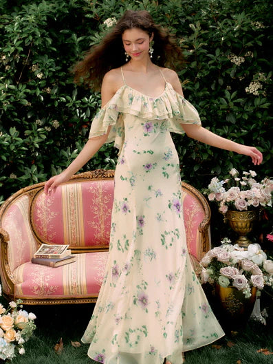 Buttercream Garden Ruffle Dress