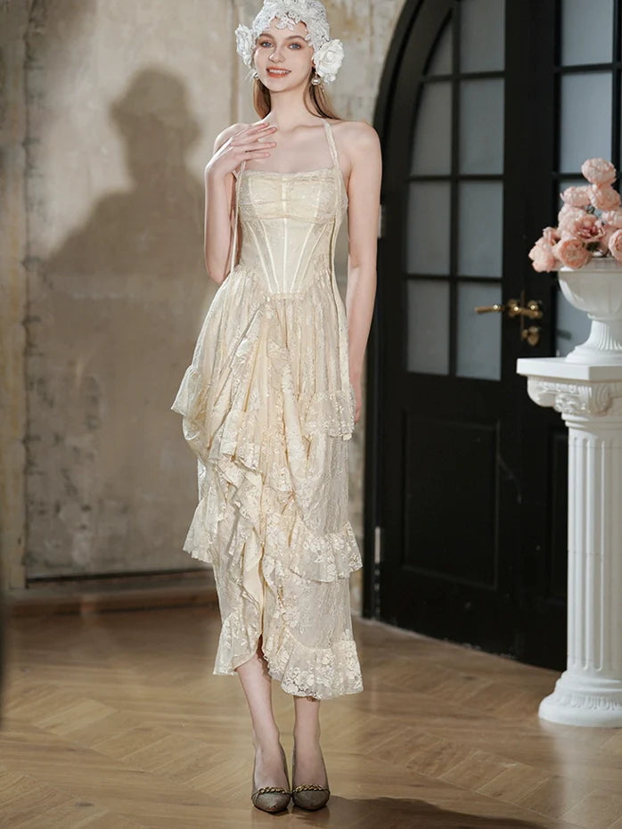 Victorian Elegance Lace Corset Dress