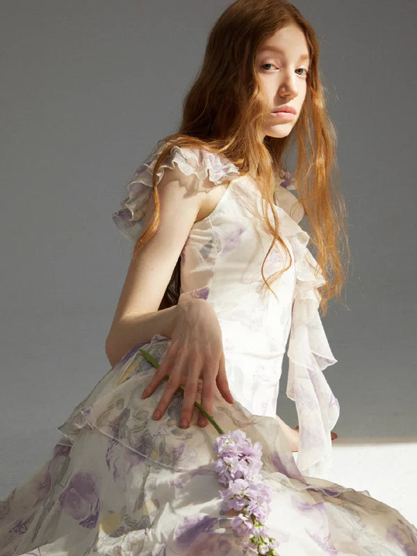 Purple Blossom Fairy Frill Dress