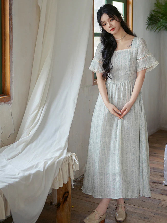 Emily's Sky Blue Floral Print Dress