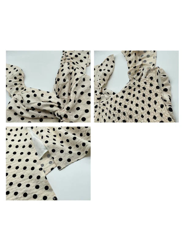 Romantic Polka Dot Plus Size Ruffle Dress