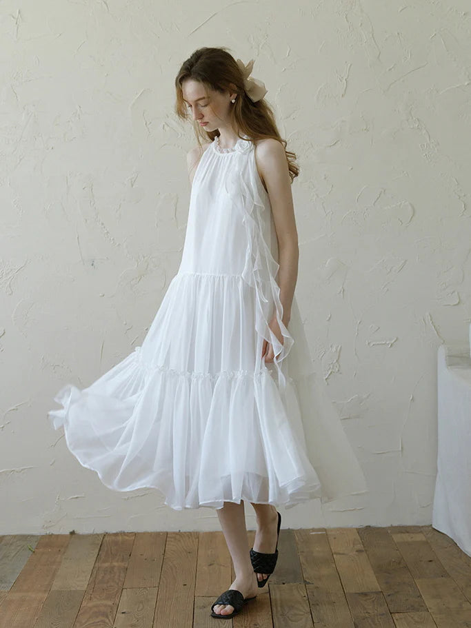 Jasmine's Ethereal White Fairy Dress