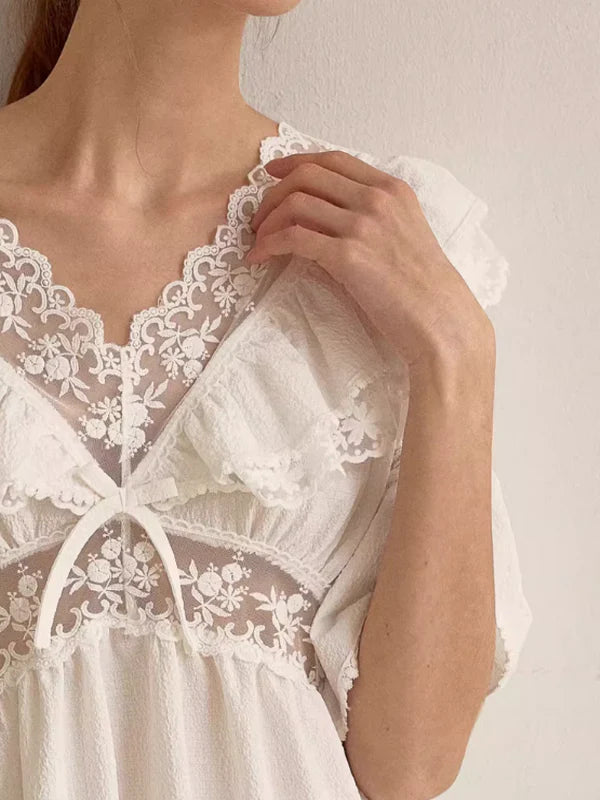 Romantic Lace Frill Pajama