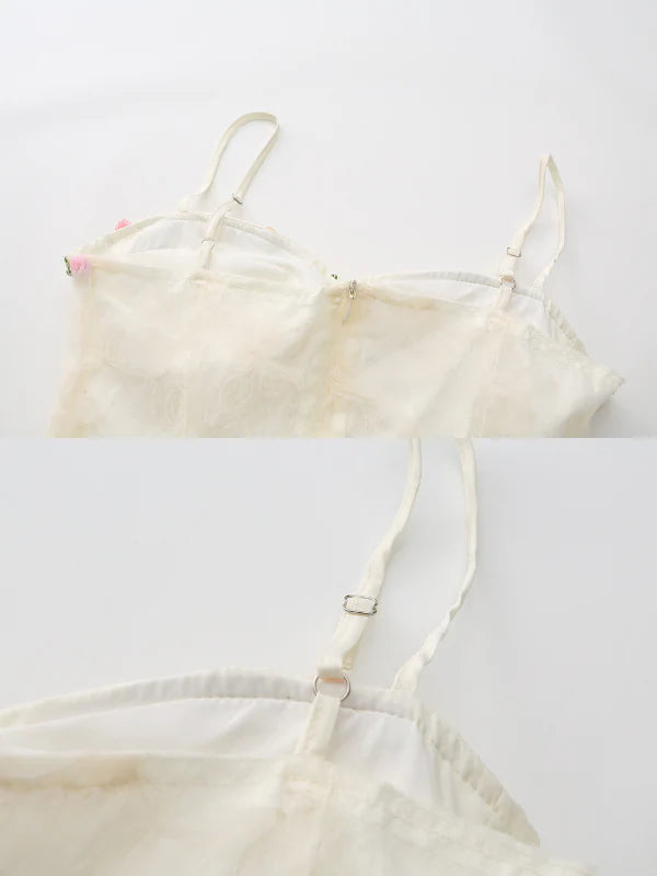 Garden Lace Bloom White Dress