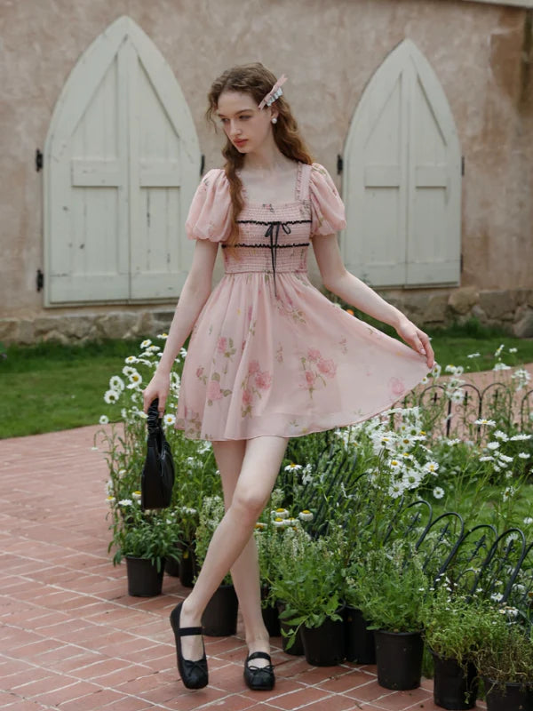 Rose Princess Chiffon Dress