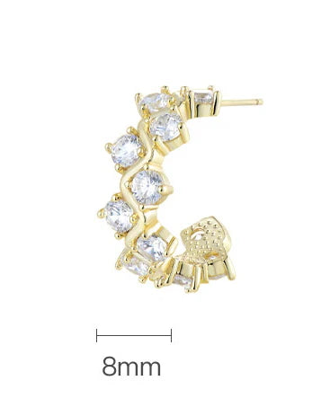 Dazzling Crystal Hoop Earrings