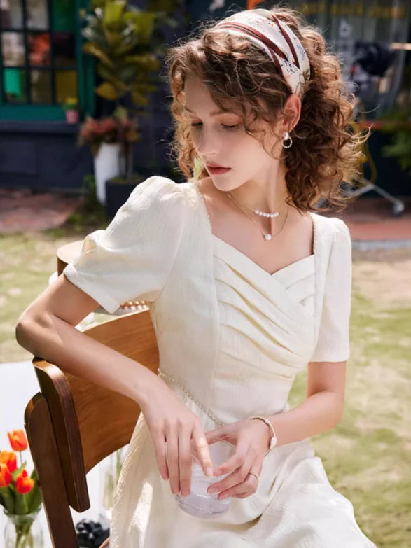 Elegant Pleated Sweetheart Dress