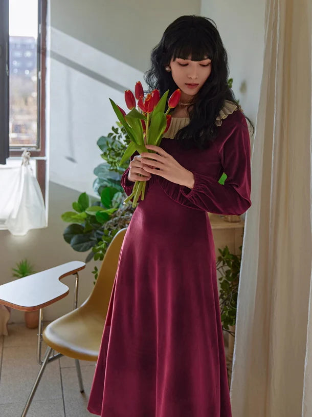Victorian Velvet Elegance Dress