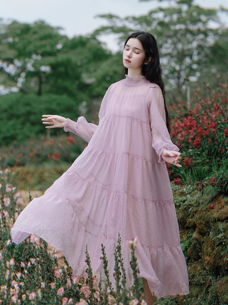 Fairy Blossom Light Pink Tiered Dress