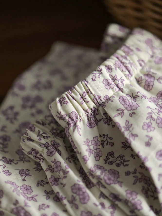 Lavender Bloom Cotton Pajama Set