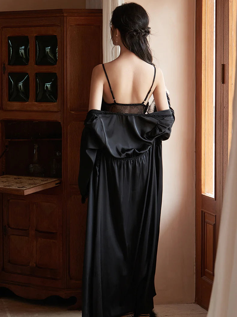 Grace's Lace Delight Nightgown Set