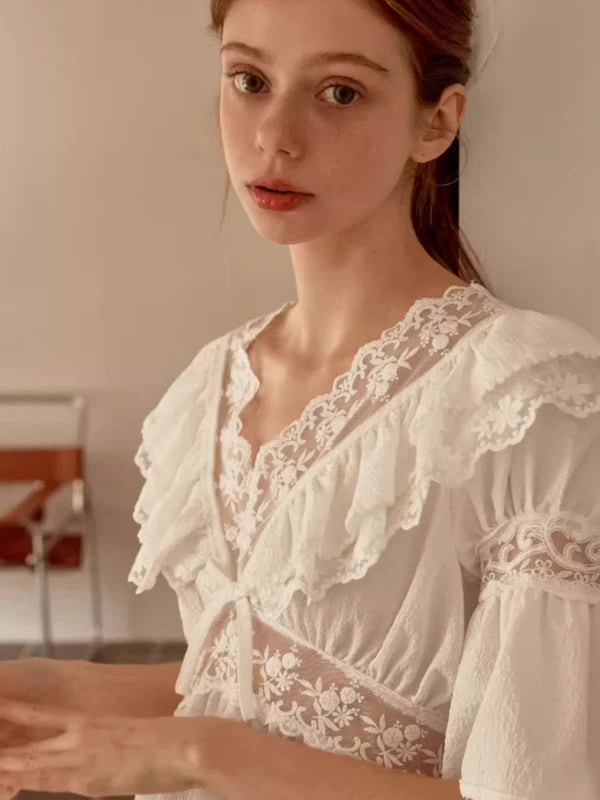 Romantic Lace Frill Pajama