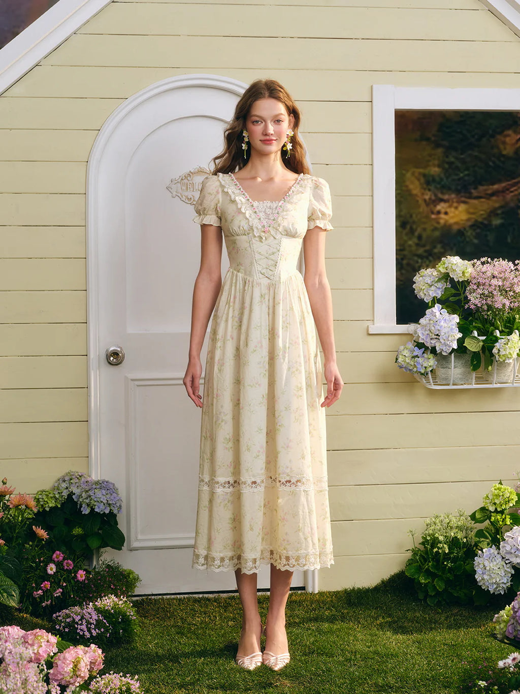 Enchanted Garden Vintage Lace Dress