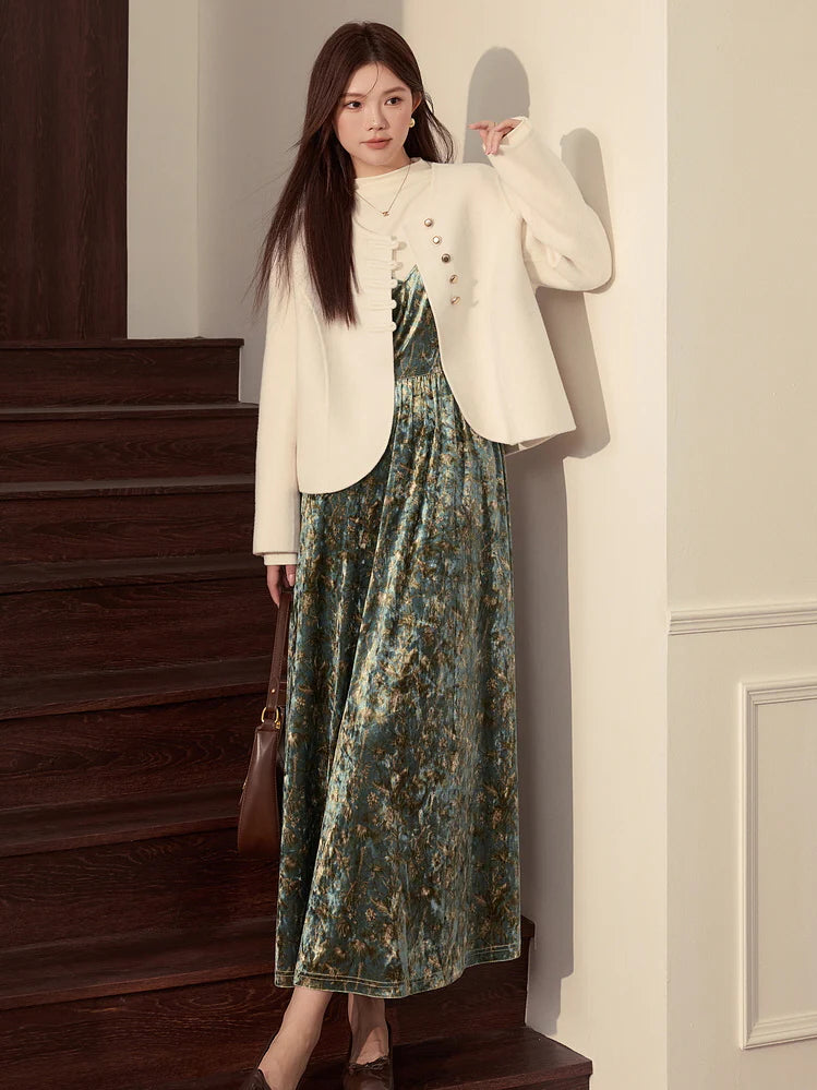 Enchanted Forest Velvet Dress