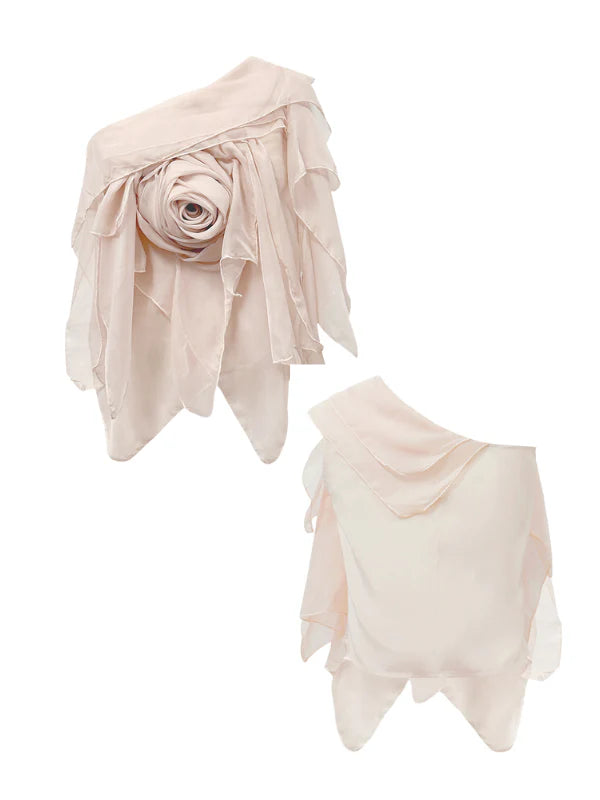 Ethereal Rose-Embellished Top