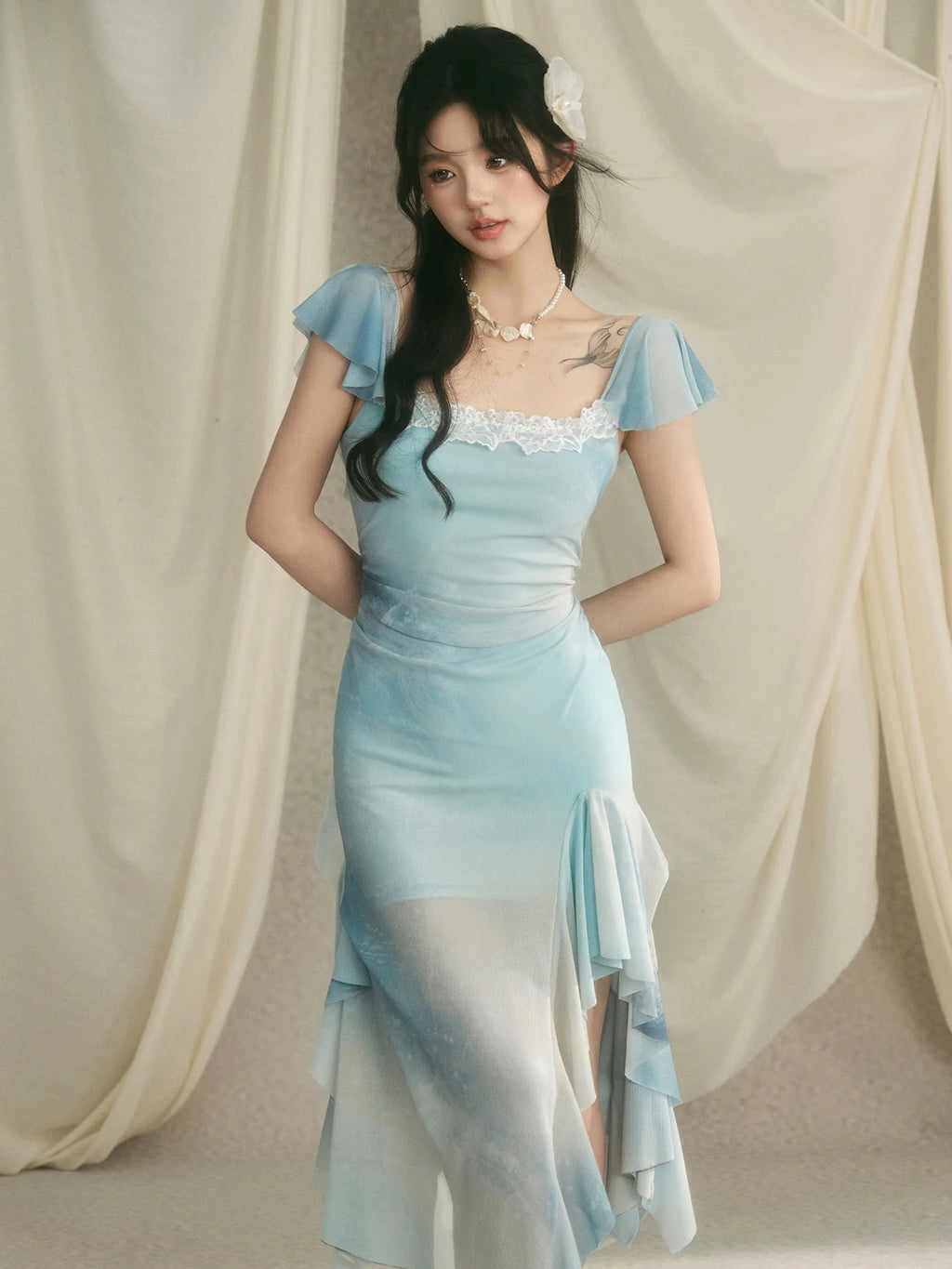 Celestial Blue Fairycore Dress