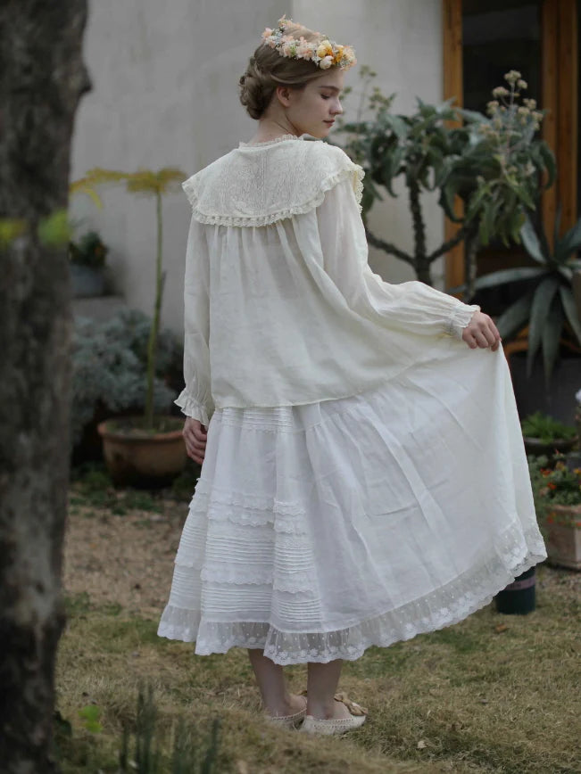 Wild Garden Embroidered Ramie Blouse