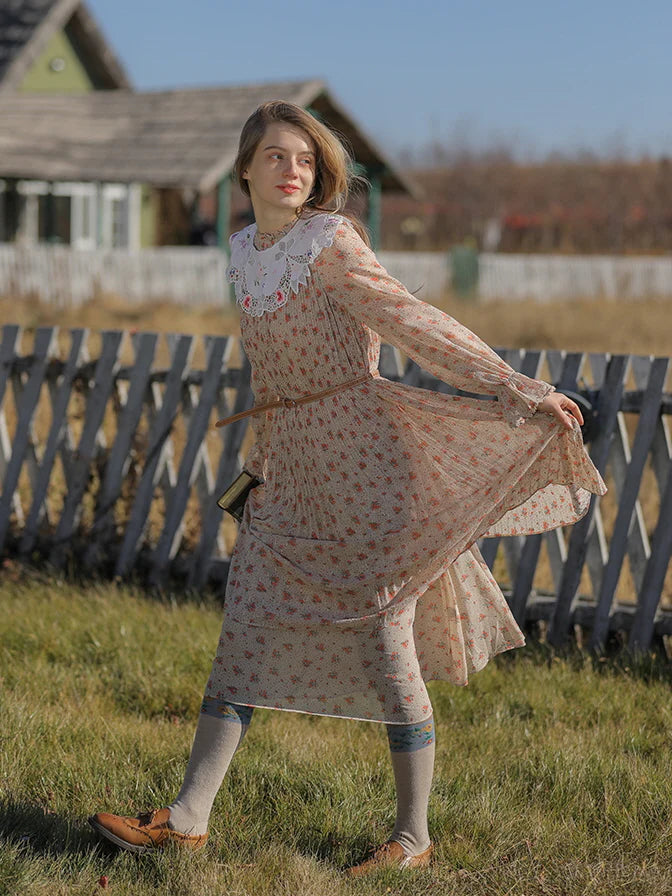 Floral Dream Chiffon Autumn Dress