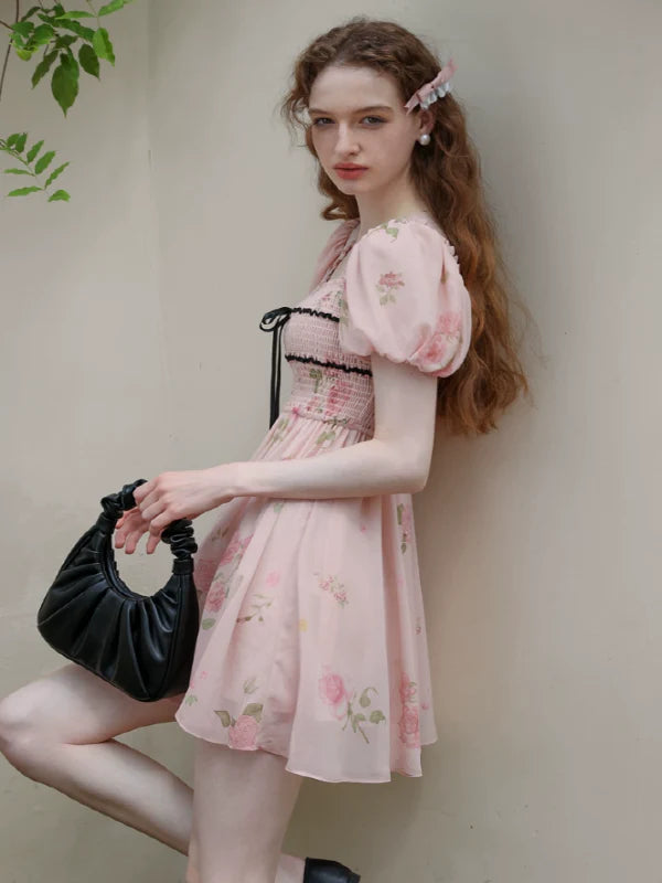 Rose Princess Chiffon Dress