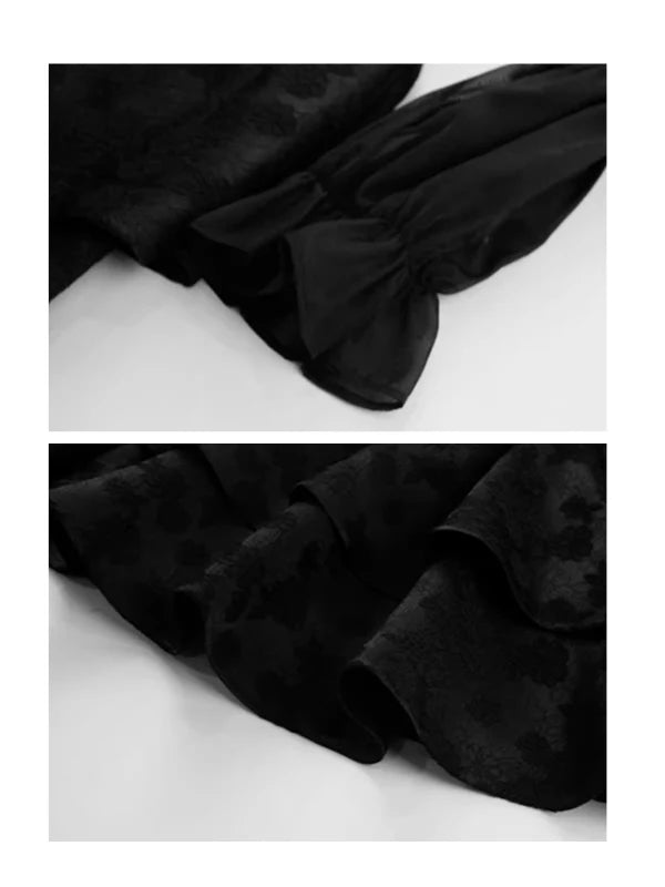 Gothic Romance Layered Mini Dress