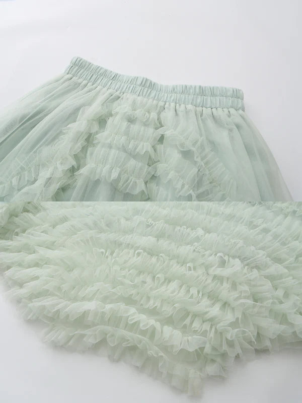 Whimsical Cloud Ruffle Skirt