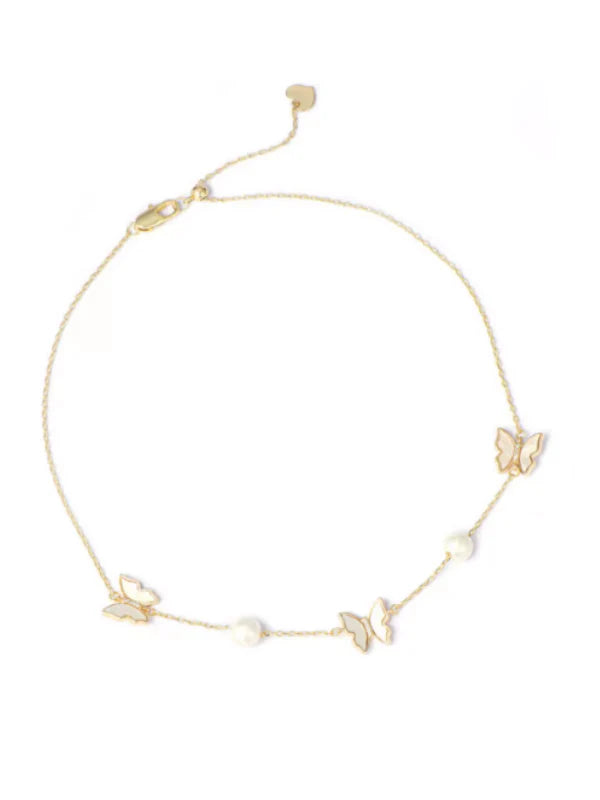 Forest Butterfly Pearl Neckless