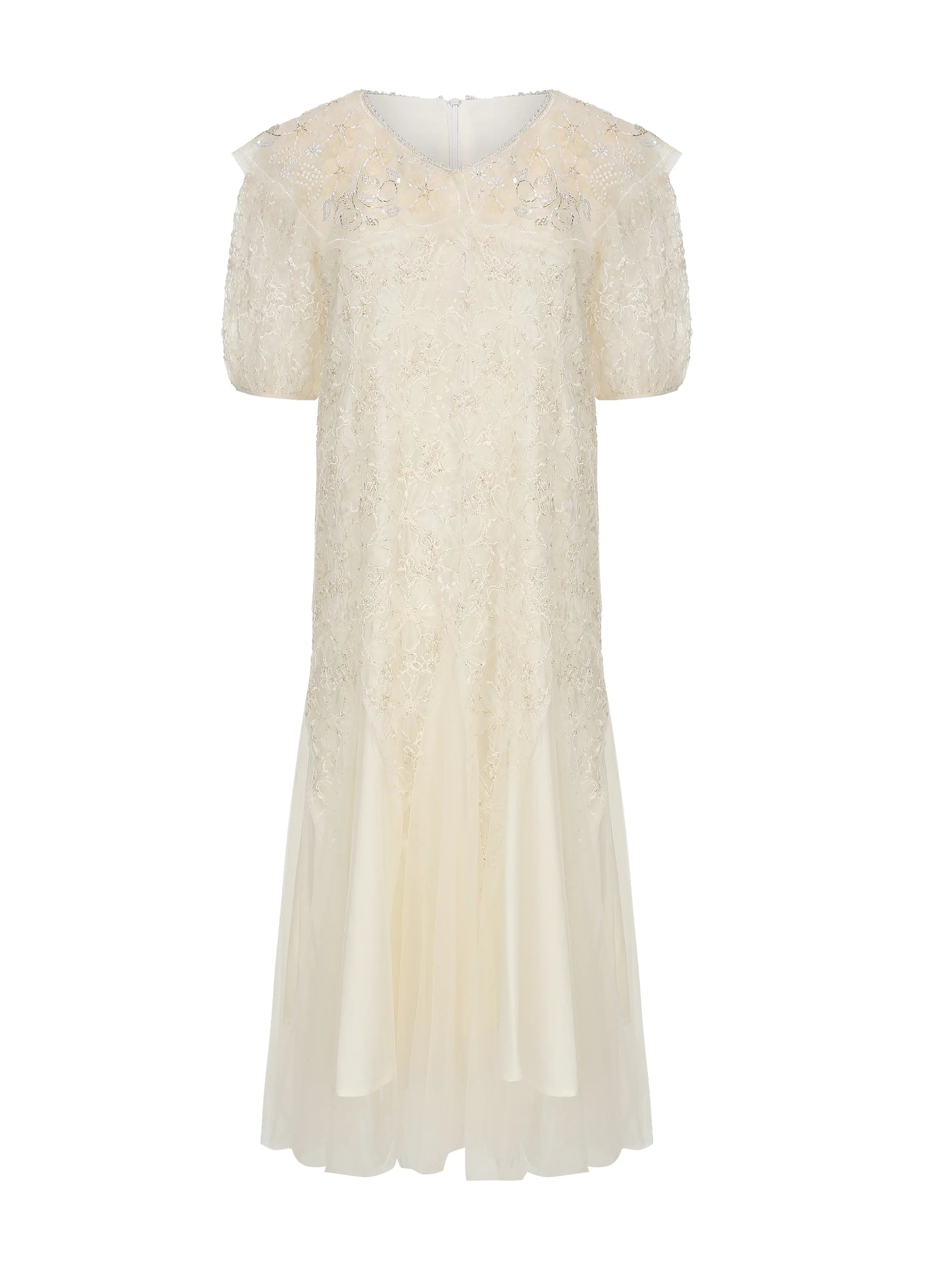 Ivory Lace Garden Waltz Dress