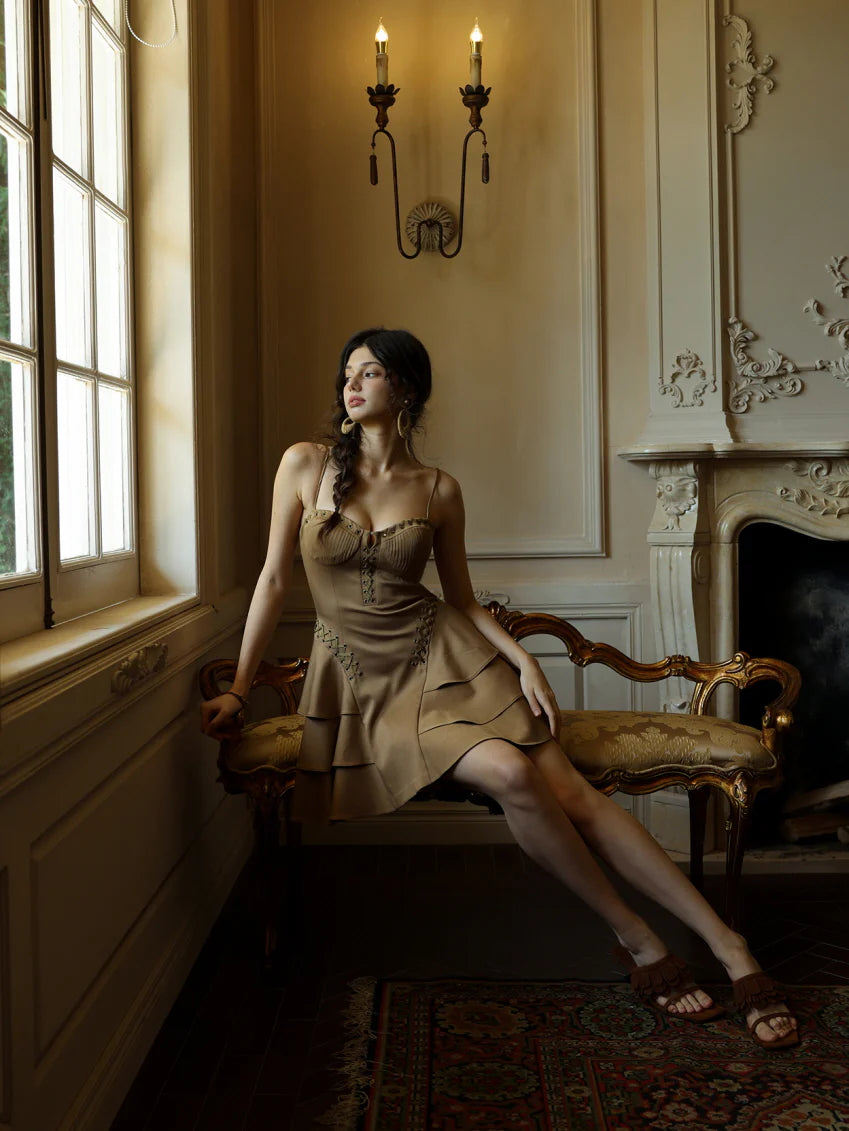 Desert Bloom Tiered Mini Dress