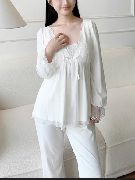 Enchanted Lace Long Sleeve Pajama Set
