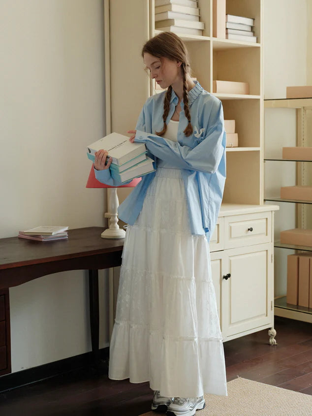 Dreamy Lace Tiered Maxi Skirt