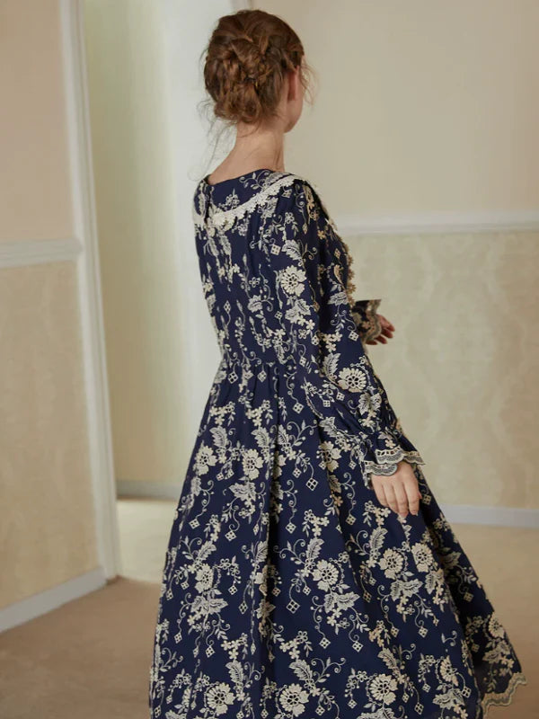 Vintage Floral Frill Dress