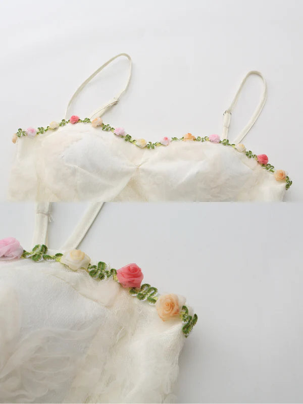 Garden Lace Bloom White Dress